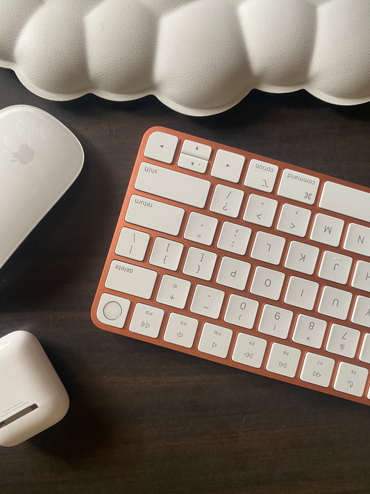 【當日出貨】｜A2449 Apple 橘色巧控鍵盤with Touch ID｜全新未使用iMac紙膜 ｜註冊保固90天