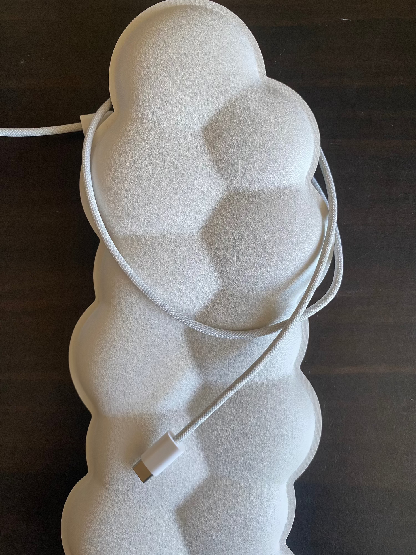 深白色原廠編織線材 USBC Lightning